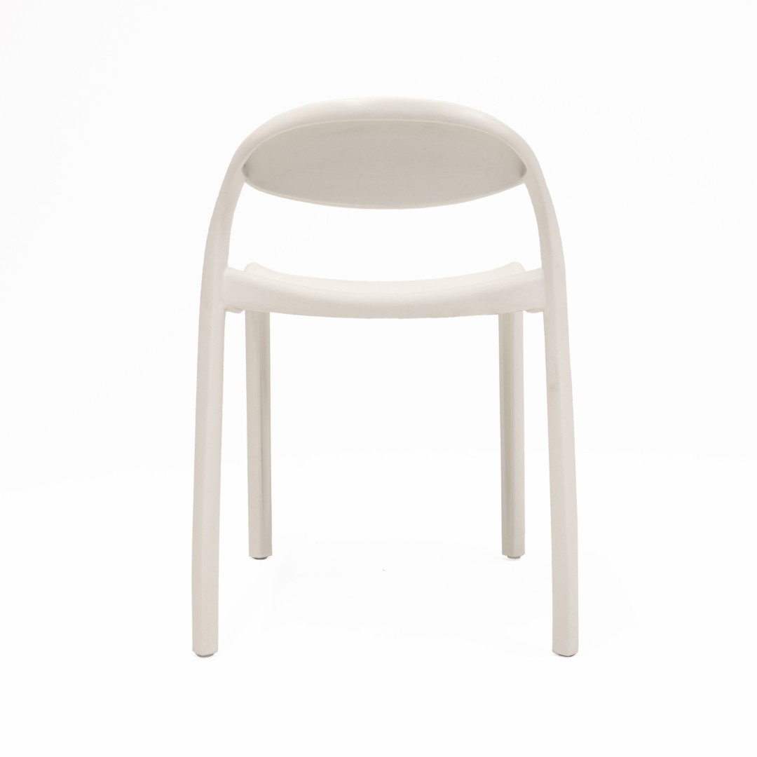 Flexi Junior Stacking Chair White Angled To Back