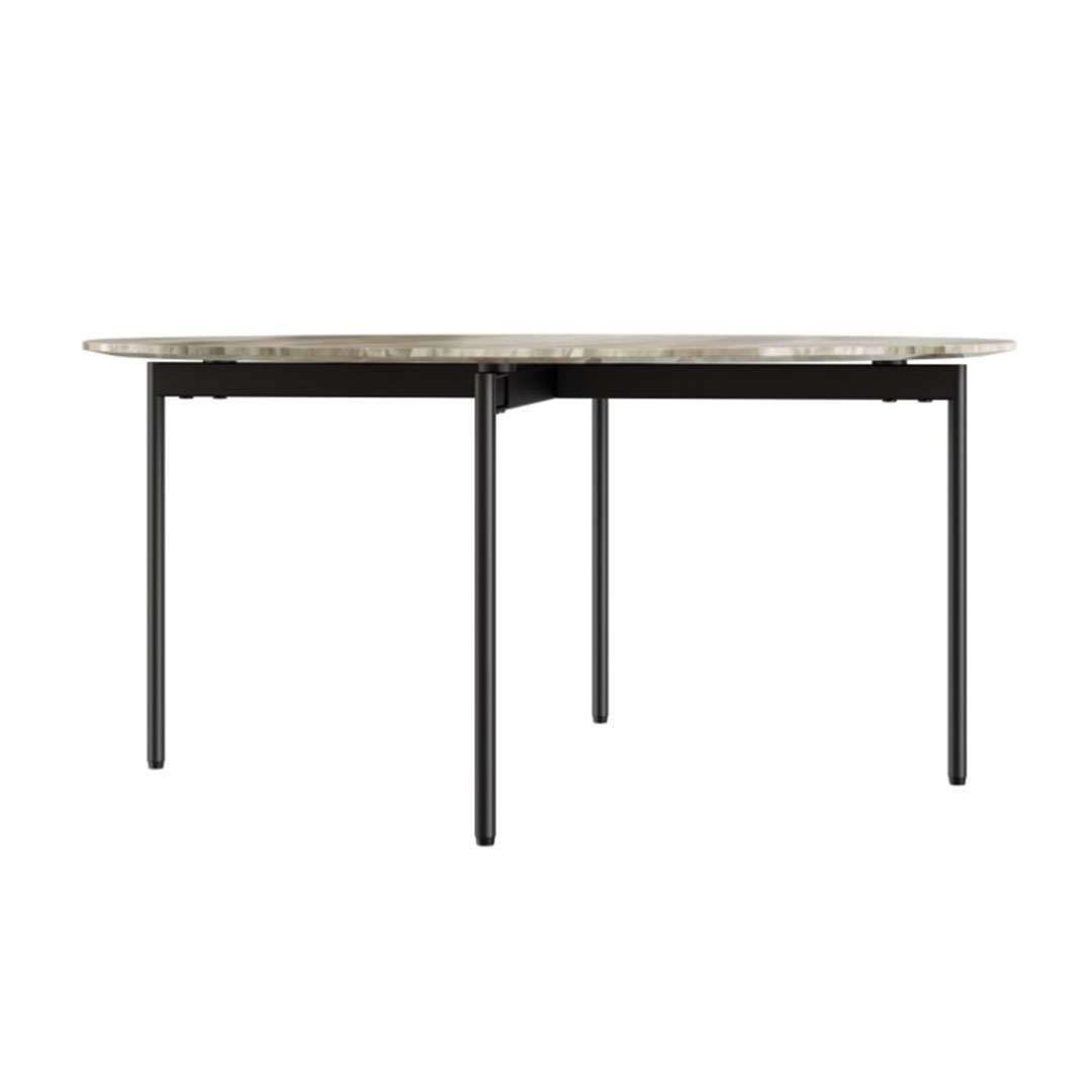 Nido large coffee table stone top angled to side