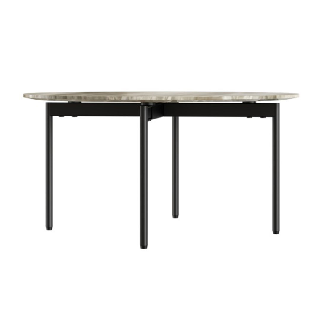 Nido medium coffee table stone top angled to side
