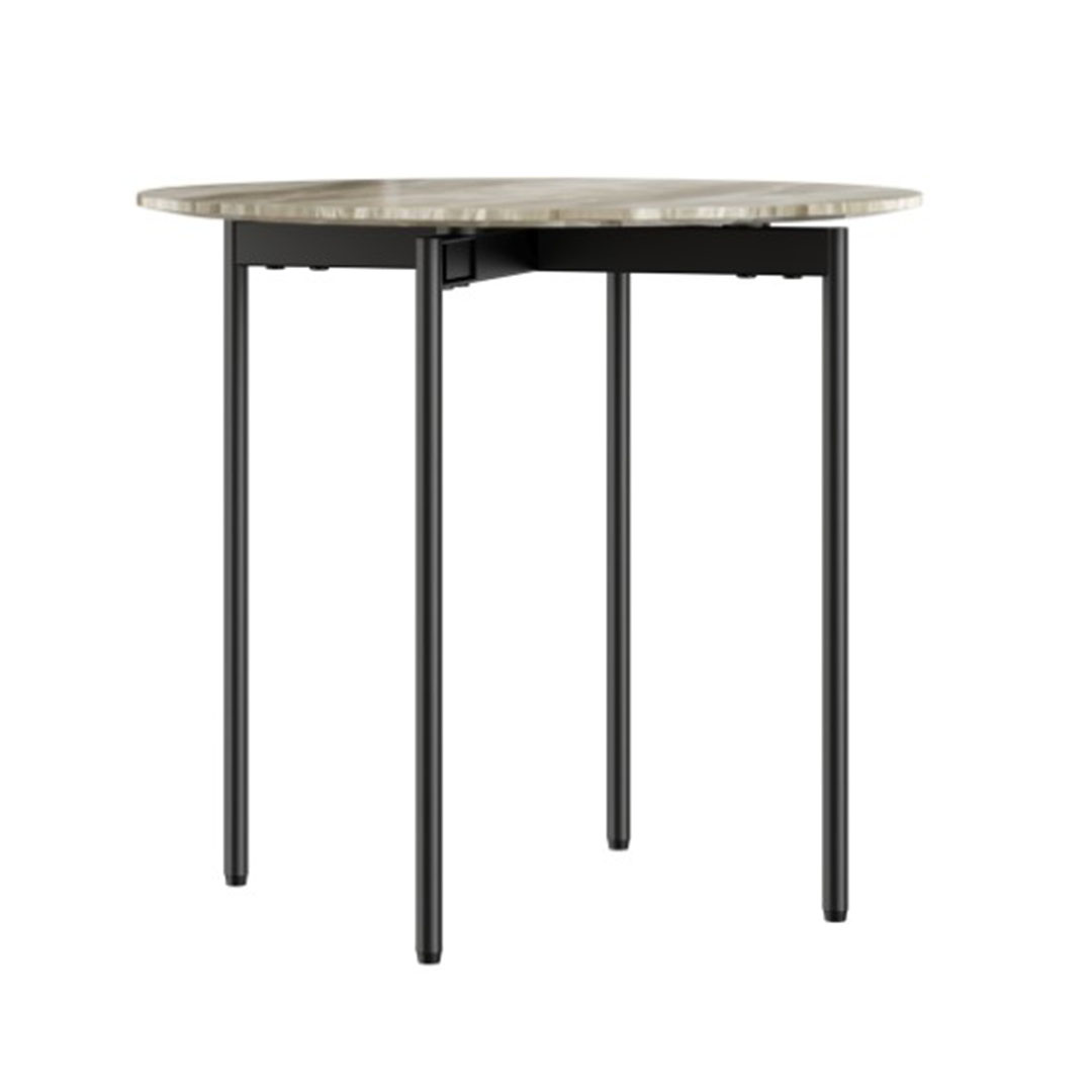 Nido side table stone top angled to side