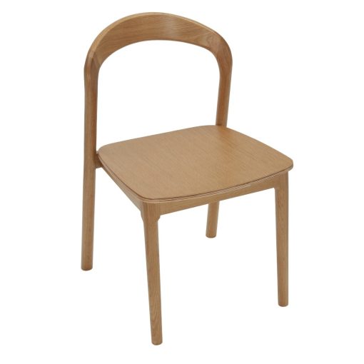 Nodo timber chair angled to front from right side from above