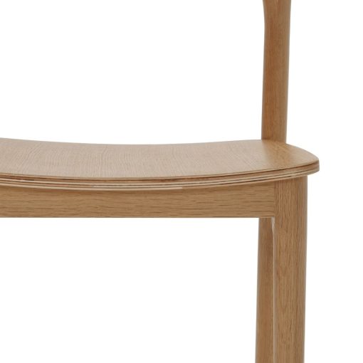 Nodo timber chair angled to seat