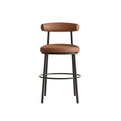 NYX 650 Breakout Stool Amber PU Leather From Front
