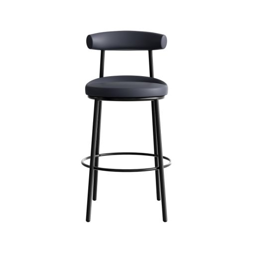 NYX 750 Breakout Stool French Navy PU Leather From Front