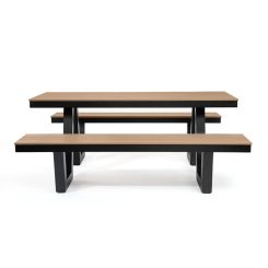 Ridge Outdoor Picnic Table Medium From Side