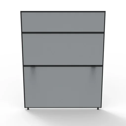 SHUSH30 1200x1500 grey fabric black frame angled to front