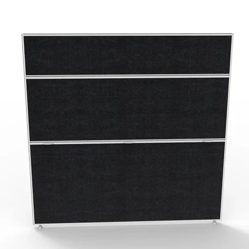 SHUSH30 1500x1500 black fabric white frame angled to front