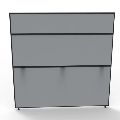 SHUSH30 1500x1500 grey fabric black frame angled to front