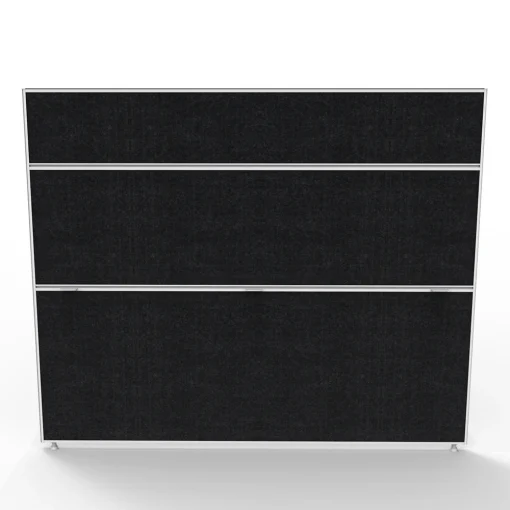 SHUSH30 1800x1500 black fabric white frame angled to front