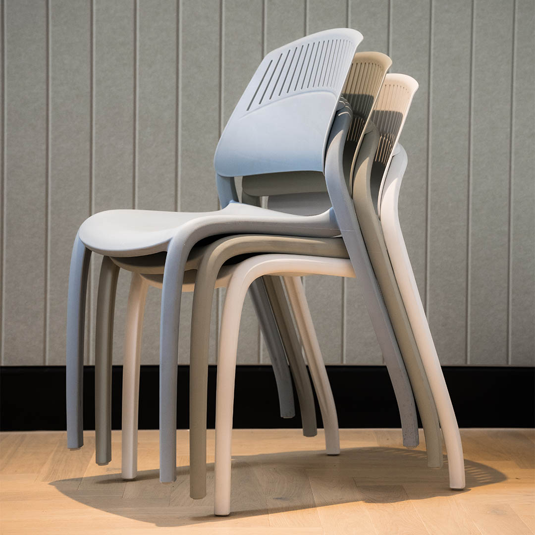 Flexi stacking chair stacked in situ
