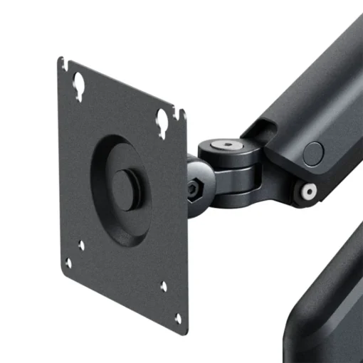 Linea Single Monitor Arm Black Close Up Of Panel