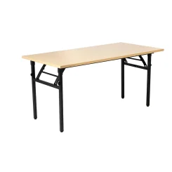 Flex Folding Table Oak Front Angled
