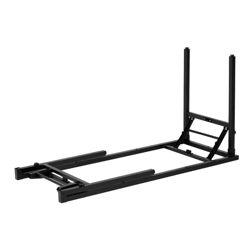 Flex Folding Table Frame Black Side View Folded