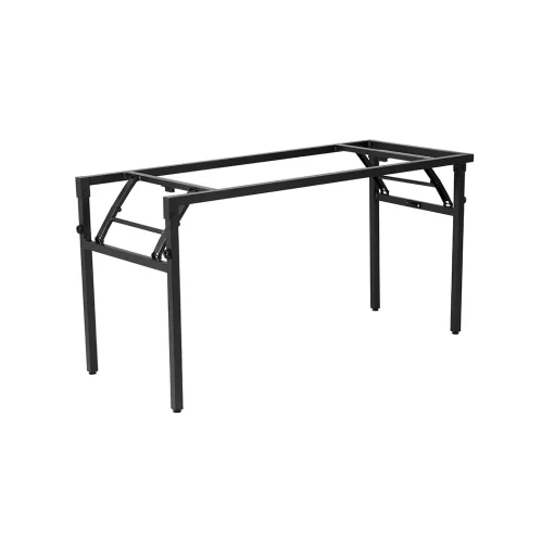 Flex Folding Table Frame Black Front Angled Standing