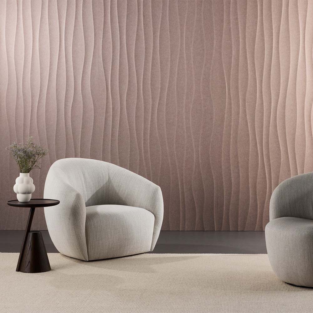 Autex Verve™ Contoured Acoustic Wall Panels - Flat Colours