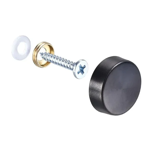 Stainless Screw Cover 16mm Dia - Black