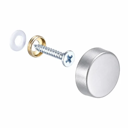 Stainless Screw Cover 16mm Dia - Silver