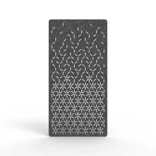 Acouline Bloom hanging acoustic screen, 1200mm W x 2400mm H, Char