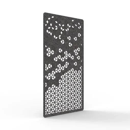 Acouline Cell hanging acoustic screen, 1200mm W x 2400mm H, Char