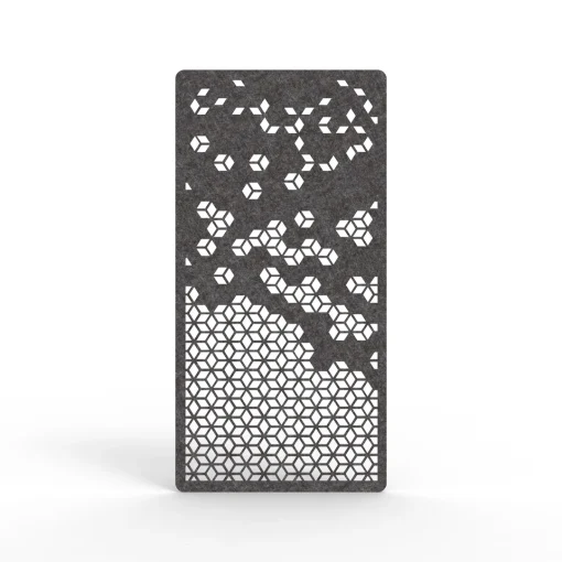 Acouline Cell hanging acoustic screen, 1200mm W x 2400mm H, Char
