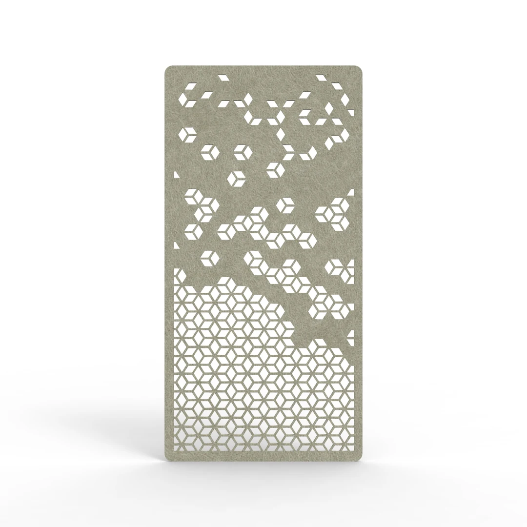 Acouline Cell hanging acoustic screen, 1200mm W x 2400mm H, Moss