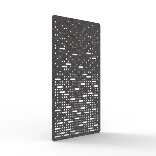 Acouline Pulse hanging acoustic screen, 1200mm W x 2400mm H, Char