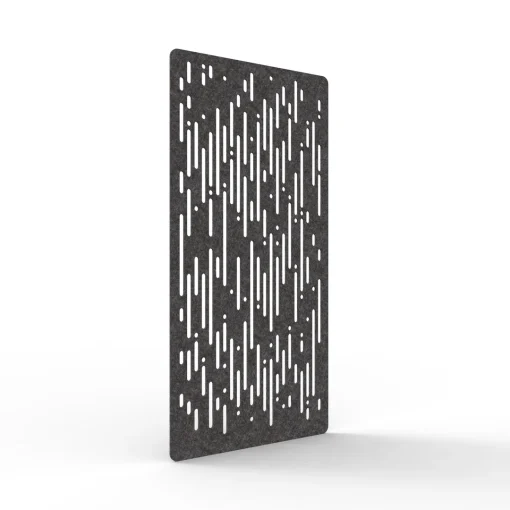 Acouline Rain hanging acoustic screen, 1200mm W x 2400mm H, Char
