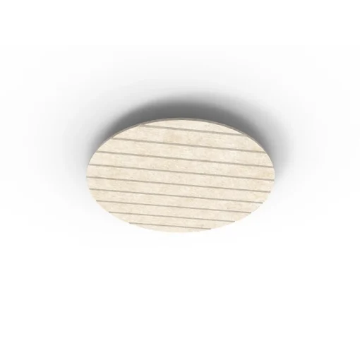 Acouline Halo V Groove ceiling panel, 790mm diameter, Truffle