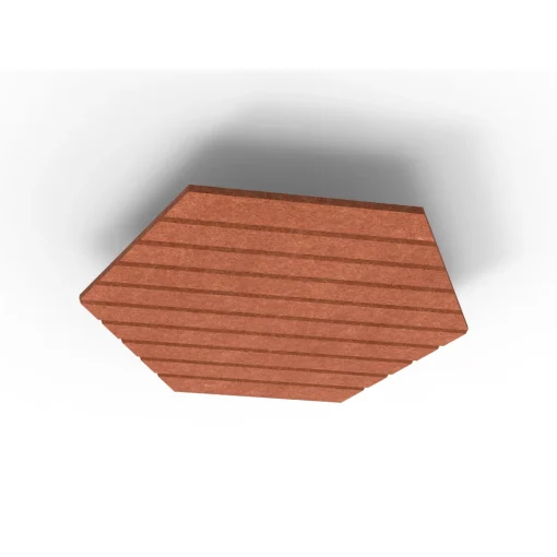 Acouline Hive V Groove ceiling panel, 1180mm nominal diameter, Ember