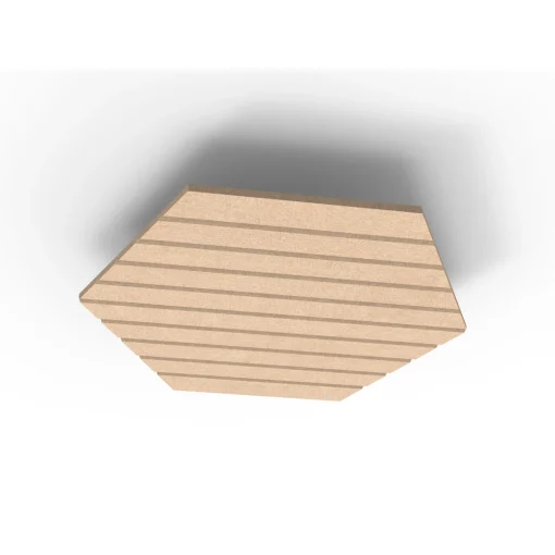Acouline Hive V Groove ceiling panel, 1180mm nominal diameter, Clay