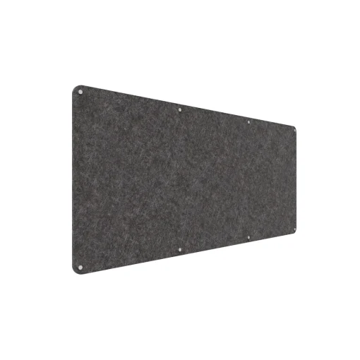 Acouline frameless acoustic pinboard, 2100mm W x 900mm H, Char