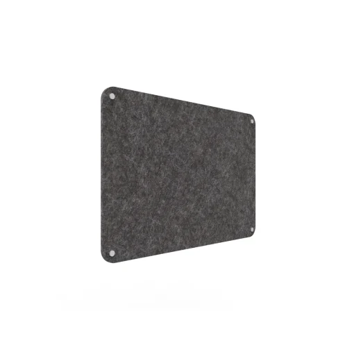 Acouline frameless acoustic pinboard, 900mm W x 600mm H, Char