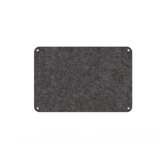 Acouline frameless acoustic pinboard, 900mm W x 600mm H, Char