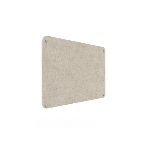 Acouline frameless acoustic pinboard, 900mm W x 600mm H, Truffle