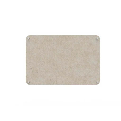 Acouline frameless acoustic pinboard, 900mm W x 600mm H, Truffle