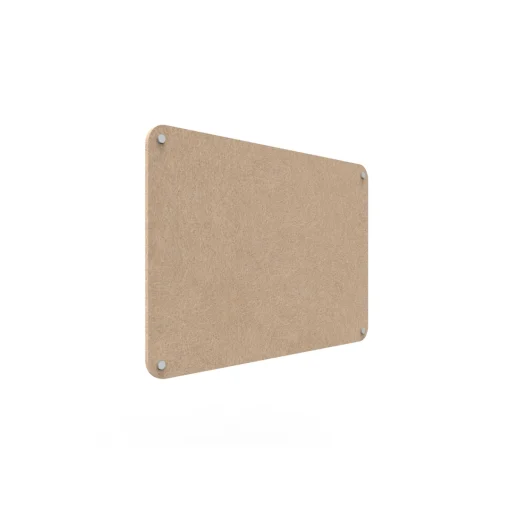 Acouline frameless acoustic pinboard, 900mm W x 600mm H, Clay