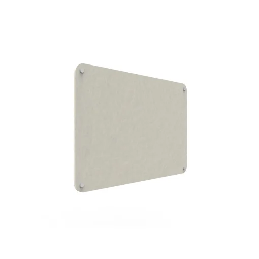 Acouline frameless acoustic pinboard, 900mm W x 600mm H, Frost