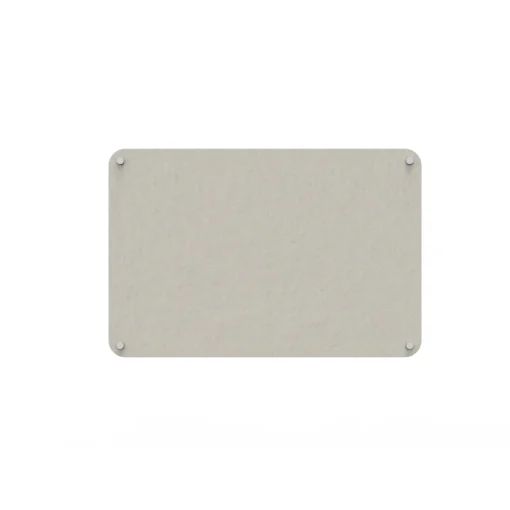 Acouline frameless acoustic pinboard, 900mm W x 600mm H, Frost