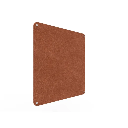 Acouline frameless acoustic pinboard, 900mm W x 900mm H, Ember